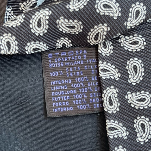 ETRO paisley silk men’s tie - Picture 4 of 6